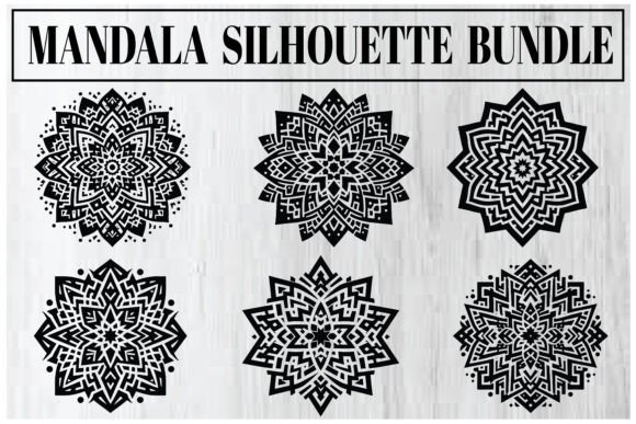 Download Mandala Silhouette Bundle – Elegant Vect - Bundle Collection