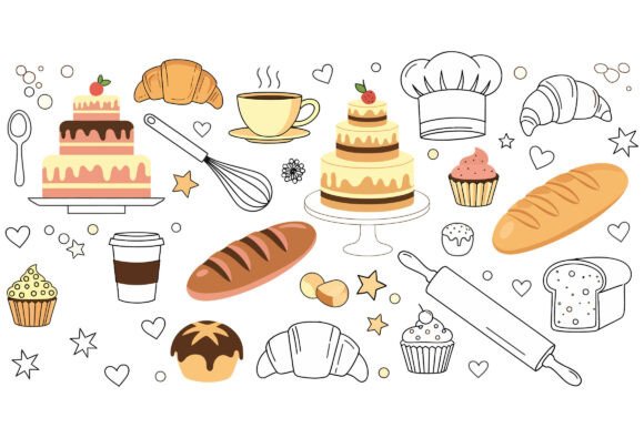 Download Bakery Doodle Clipart Bundle - Bundle Collection