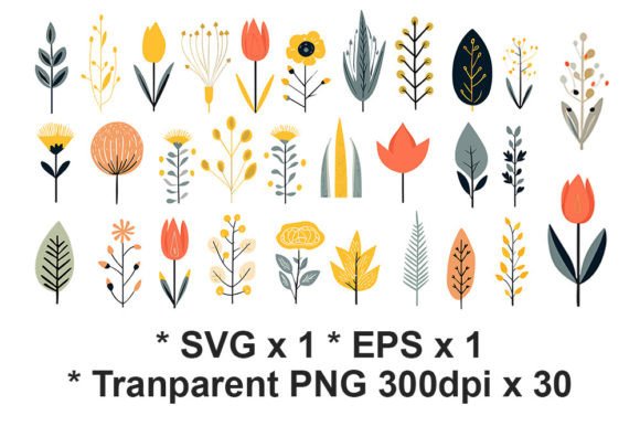 Download Botanical Clipart Bundle EPS SVG PNG - Bundle Collection