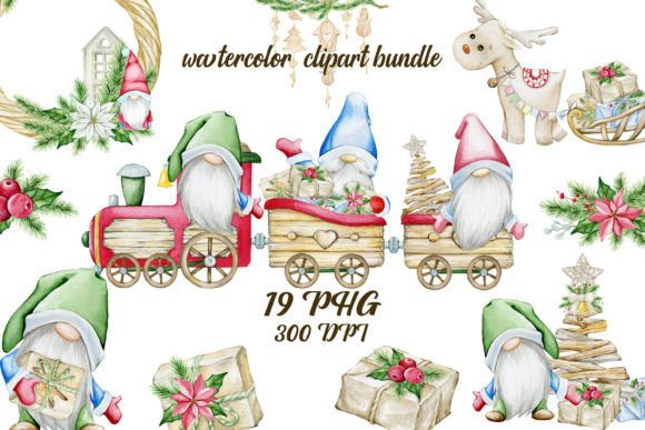 Download Gnomes Christmas Bundle Clipart PNG - Bundle Collection