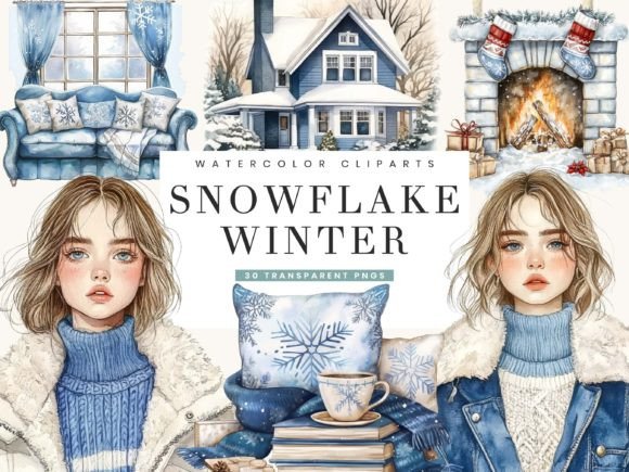 Download Cozy Snowflake Winter Clipart Bundle - Bundle Collection