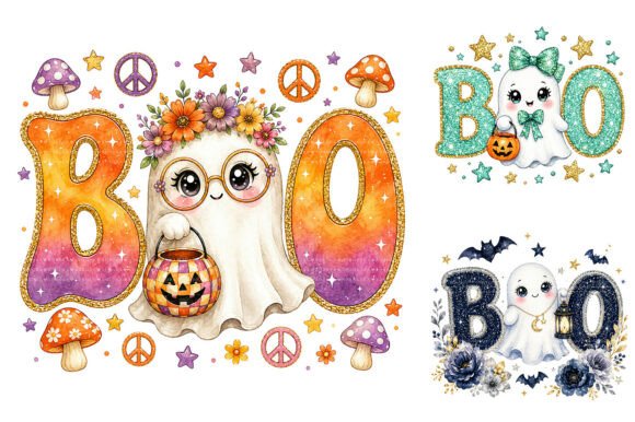 Download Cute Boo Ghost Sublimation PNG Bundle - Bundle Collection