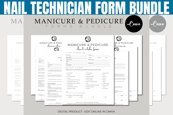 Download Nail Technician Form Bundle Template - Bundle Collection