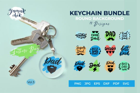Download Acrylic Keychain Fathers Day SVG Bundle - Bundle Collection