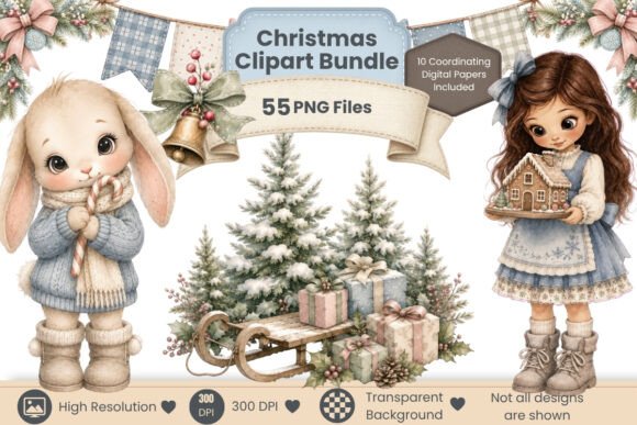 Download Winter Girls Clipart Bundle - Bundle Collection