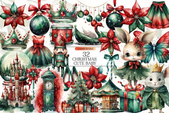 Download Cute Christmas Clipart Bundle - Bundle Collection