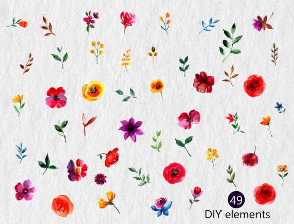 Download Blooming Watercolors Pink DIY Elements - Diy elements Collection