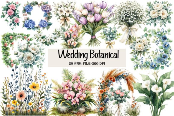 Download Wedding Botanical Clipart Bundle - Bundle Collection