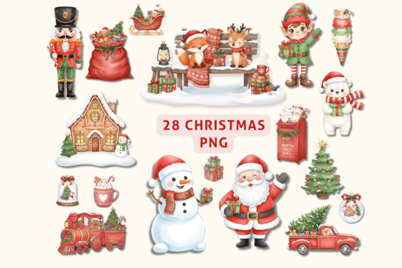 Download Cute Christmas Clipart PNG Bundle - Bundle Collection