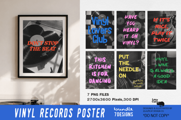 Download Vinyl Records Poster Wall Art Bundle - Bundle Collection