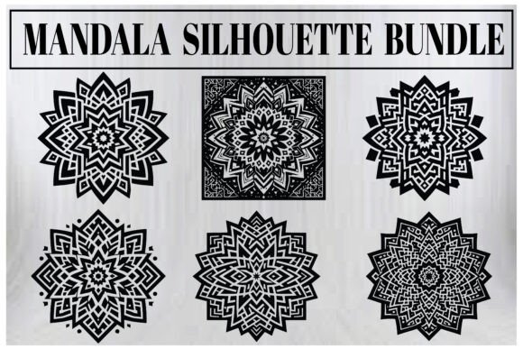 Download Mandala Silhouette Bundle – Elegant Vect - Bundle Collection