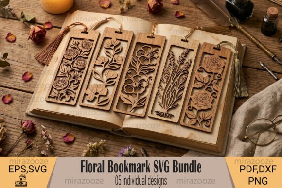 Download Floral Bookmark SVG Bundle - Bundle Collection