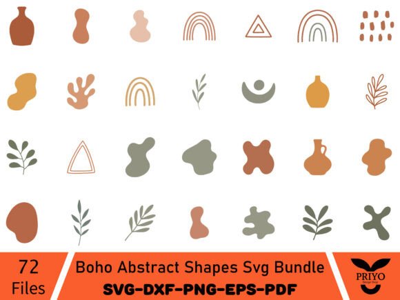 Download Boho Abstract Shapes Svg Bundle, Boho - Bundle Collection