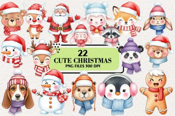 Download Cute Christmas Clipart Bundle - Bundle Collection