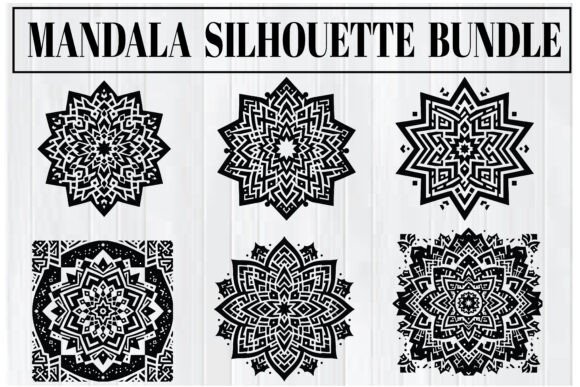 Download Mandala Silhouette Bundle – Elegant Vect - Bundle Collection