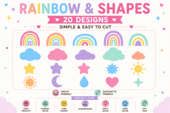 Download Rainbow Shapes SVG Bundle - Bundle Collection