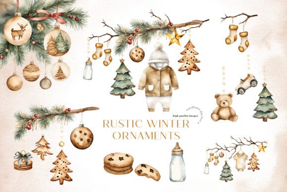 Download Christmas Ornament Nursery Decor Clipart - Premium Bundle