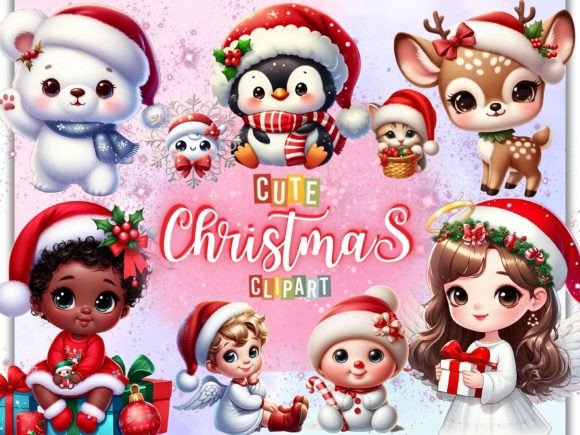 Download 64 Cute Christmas Clipart Bundle - Bundle Collection