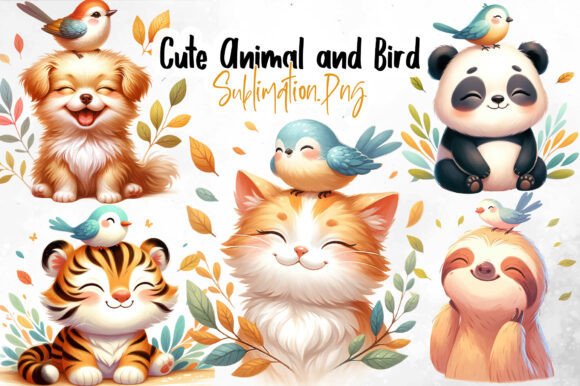 Download Cute Animal and Bird Nursery Décor PNG - Premium Bundle