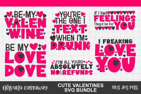 Download Cute Valentines SVG PNG Craft Bundle - Bundle Collection