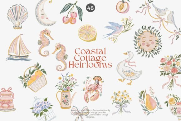 Download Coastal Cottage Clipart Bundle - Bundle Collection