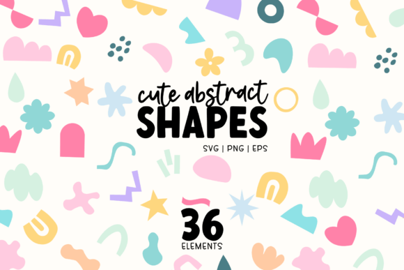 Download 36 Cute Abstract Shapes SVG Bundle - Bundle Collection